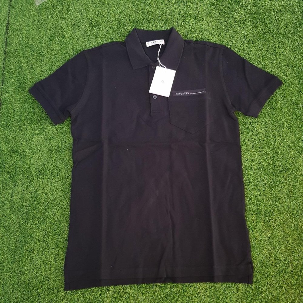 Givenchy Black Polo With Chest Logo Print
